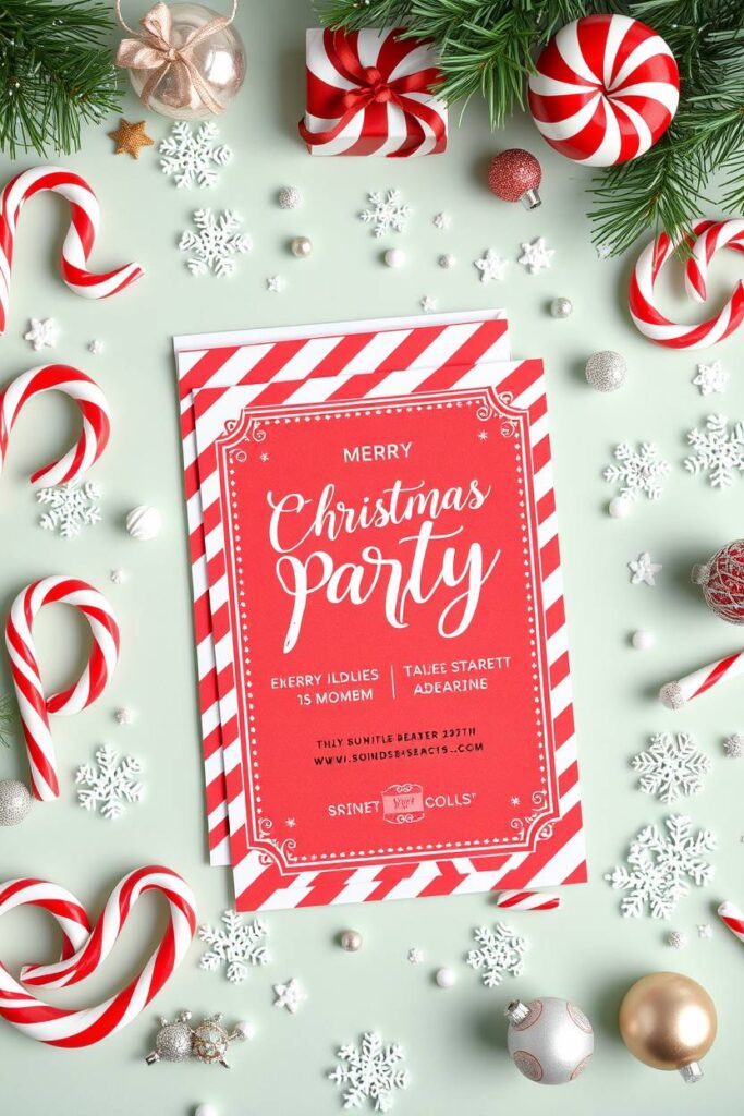 Candy Cane Lane Invitations