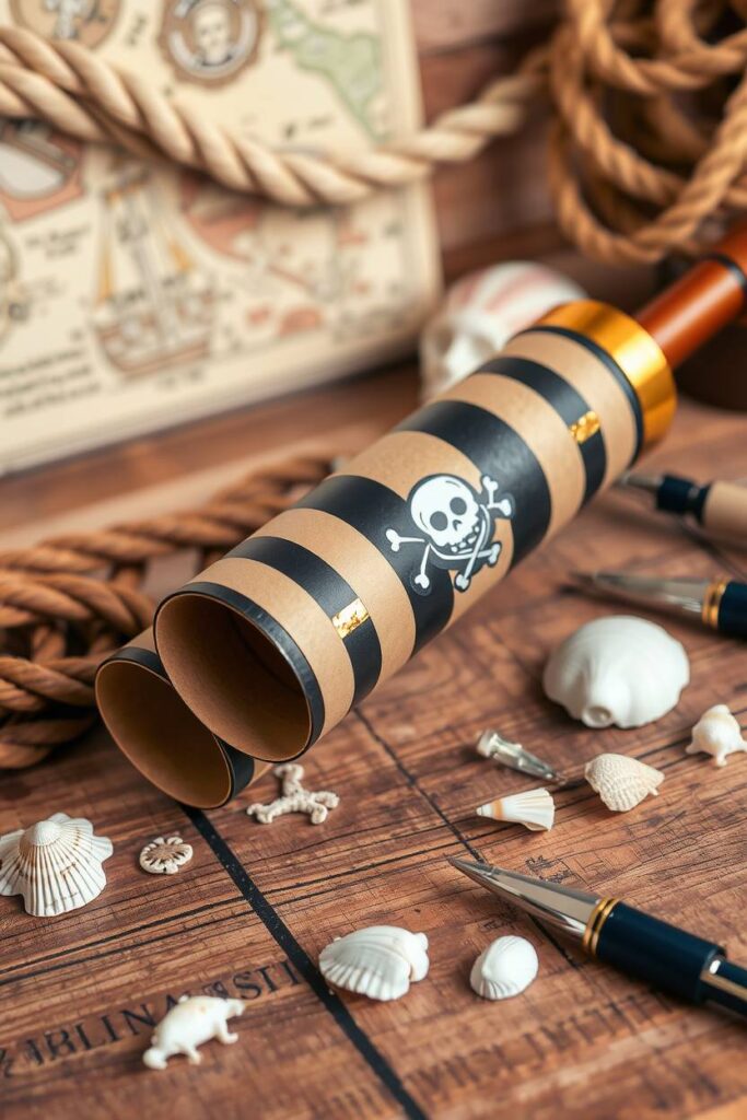Cardboard Tube Pirate Telescope