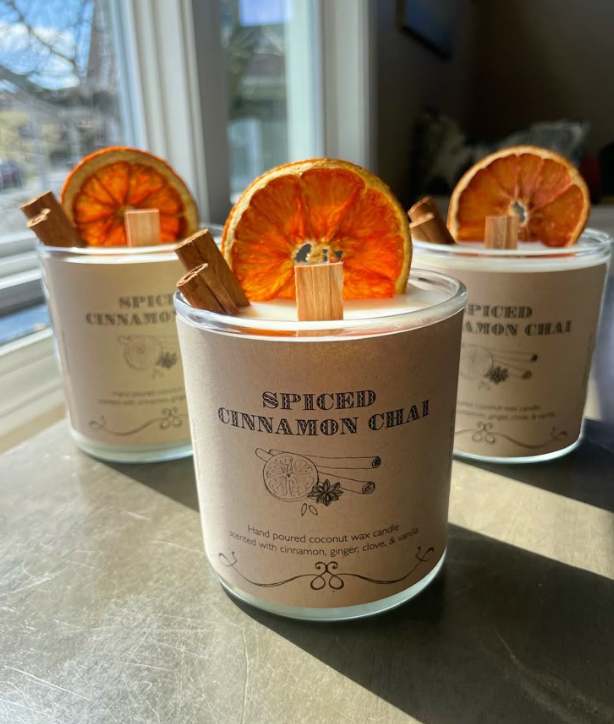 Cinnamon-scented candles