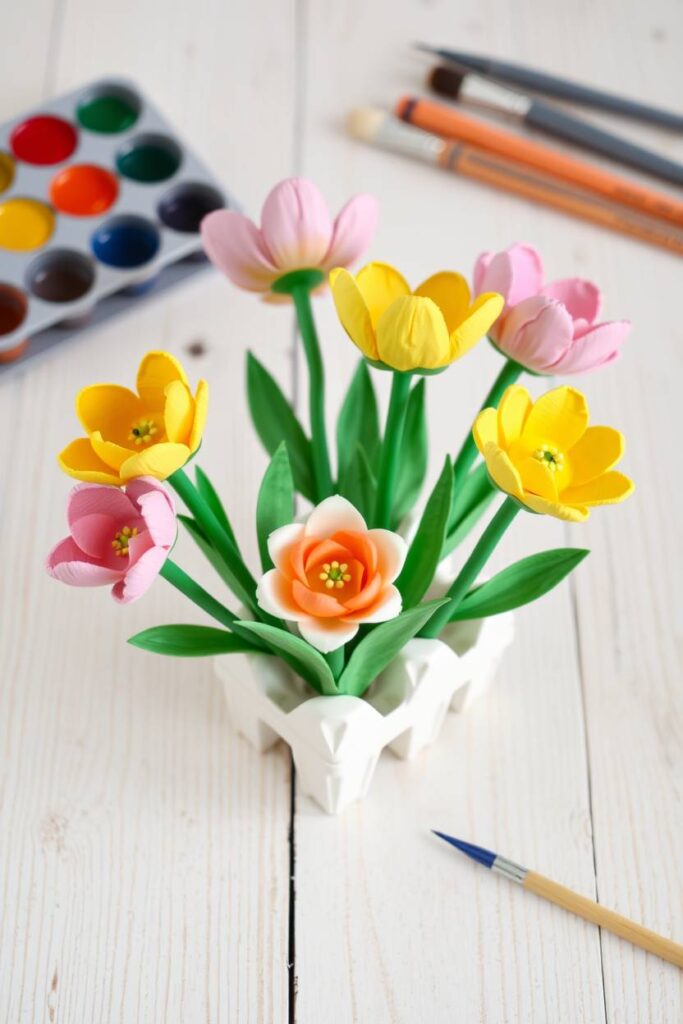 Egg Carton Flowers