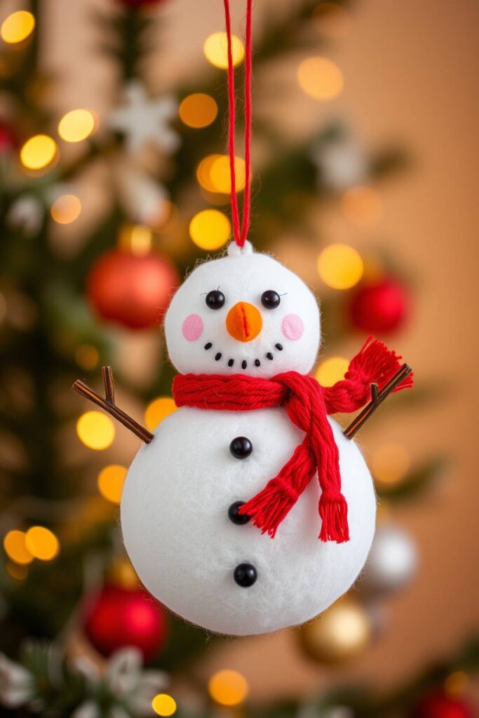 Felt Snowman Ornament
