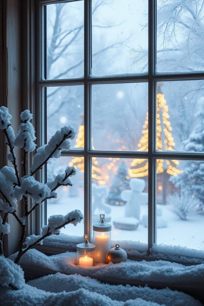 Frosted Window Spray Art