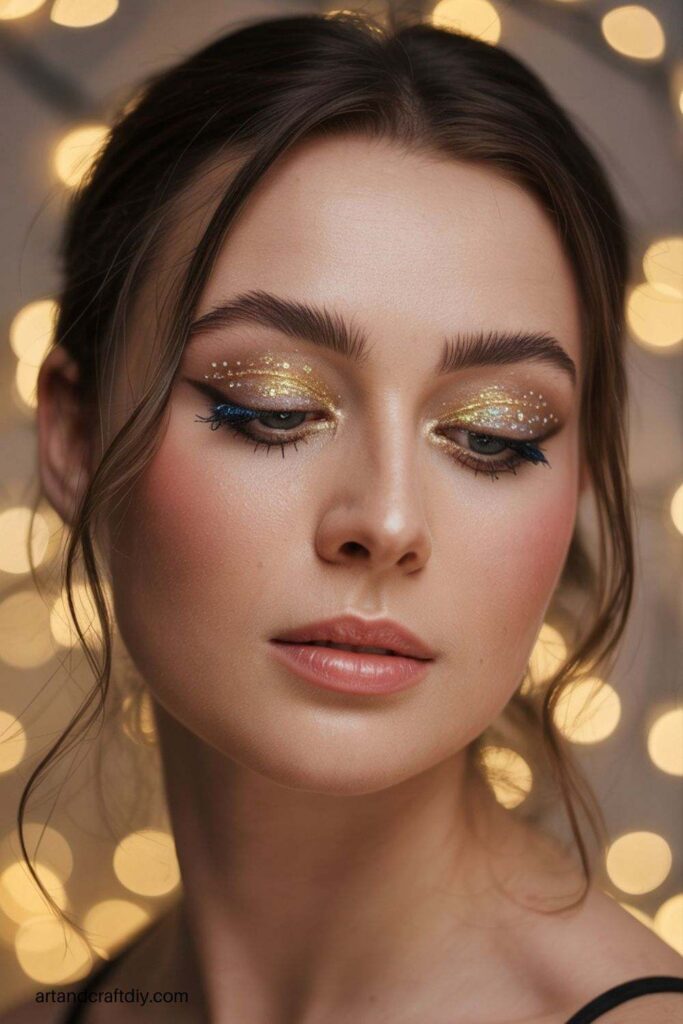 Glittery Gold Eyeshadow