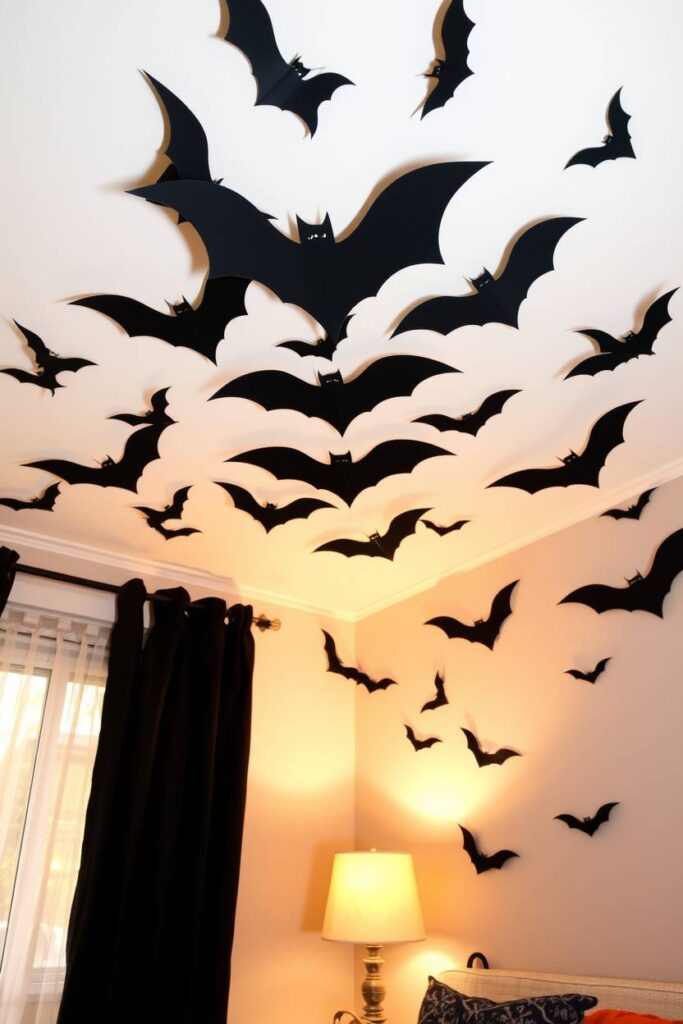 Hanging paper bats