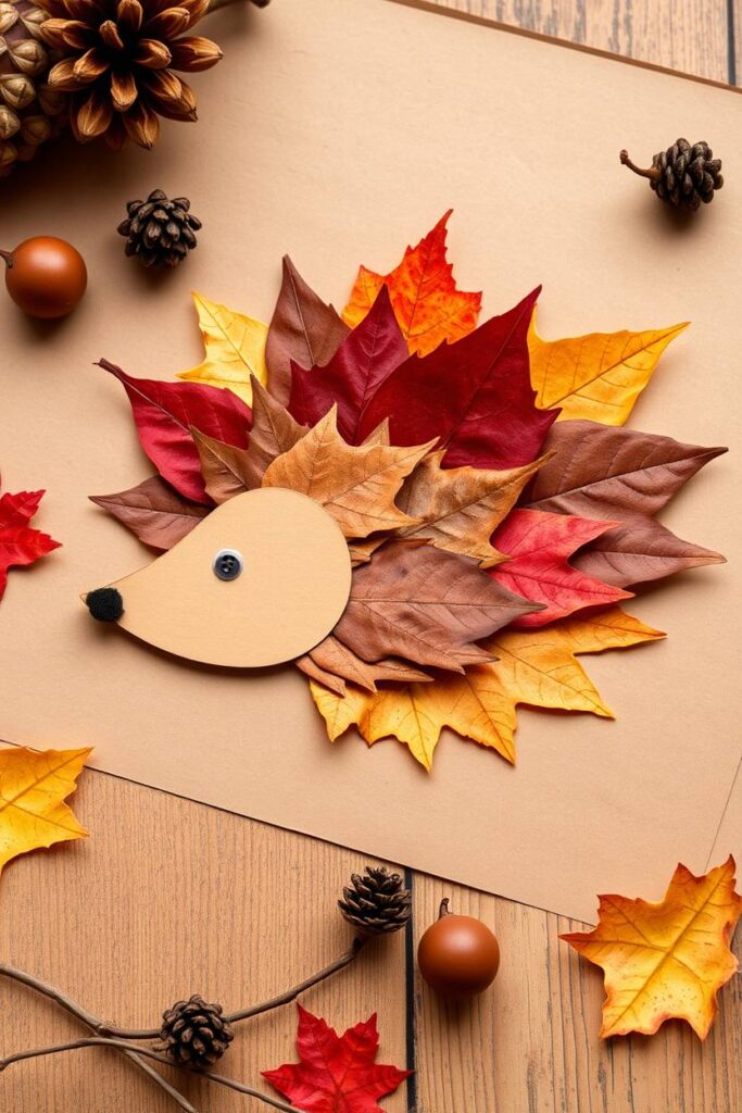 Hedgehog Leaf Craft