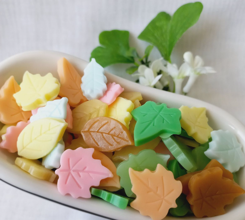 Leaf-Shaped Soap Bars