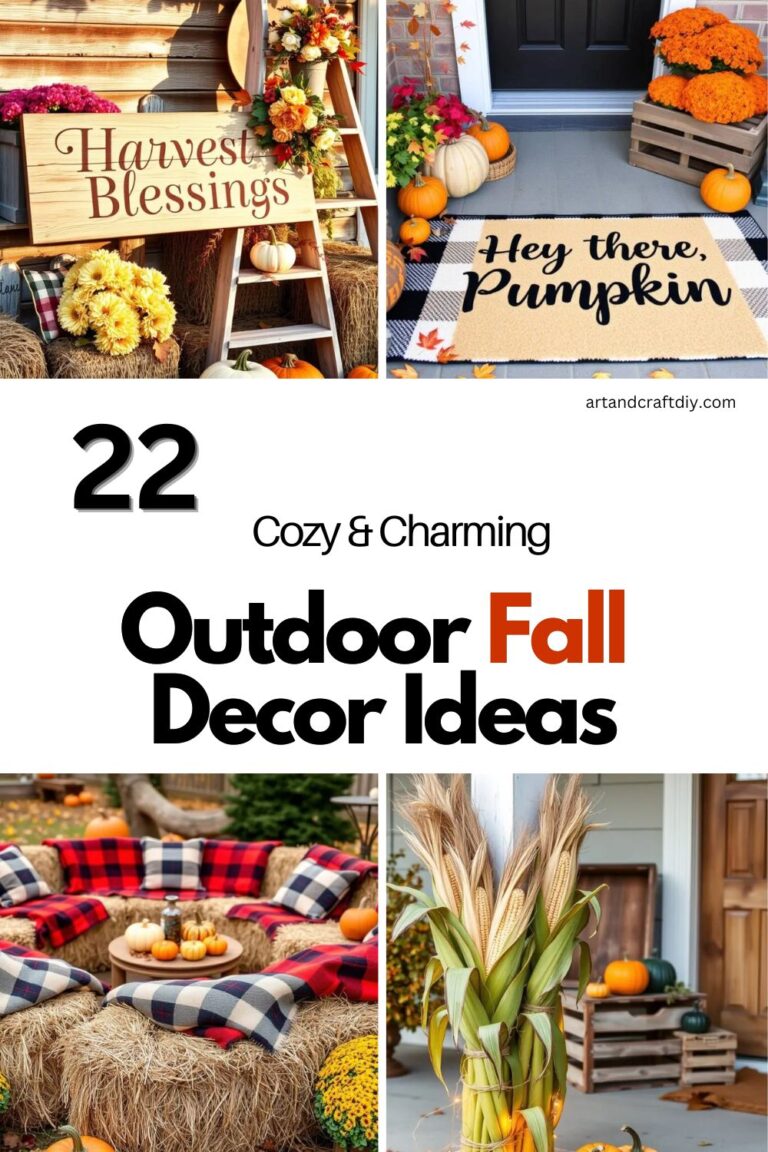 Cozy & Charming Outdoor Fall Decor Ideas - DIY Art and Crafts Ideas