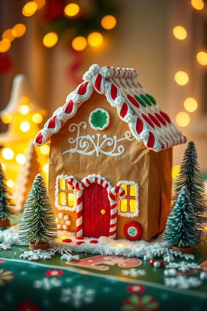 Paper Bag Gingerbread House