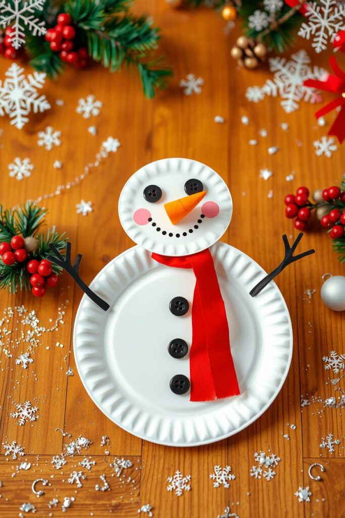 Paper Plate Snowman