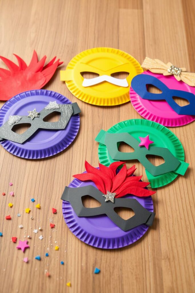 Paper Plate Superhero Masks