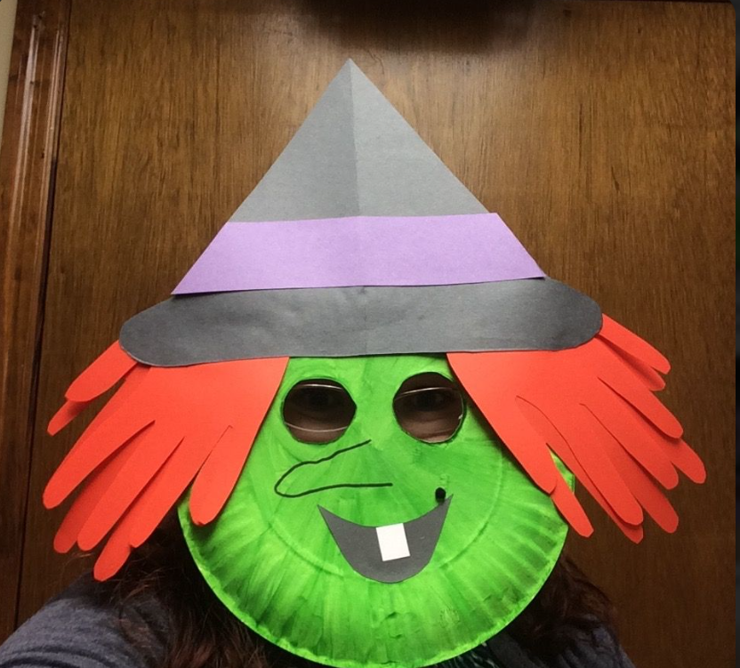 Paper Plate Witch Faces