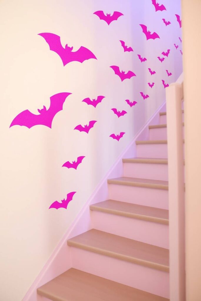 Pink bat stickers