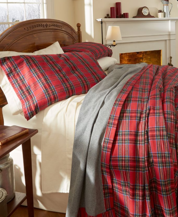 Plaid flannel blankets