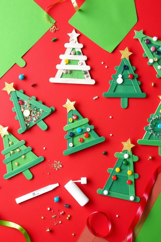 Popsicle Stick Christmas Tree