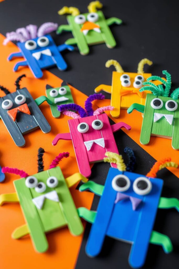 Popsicle Stick Monsters