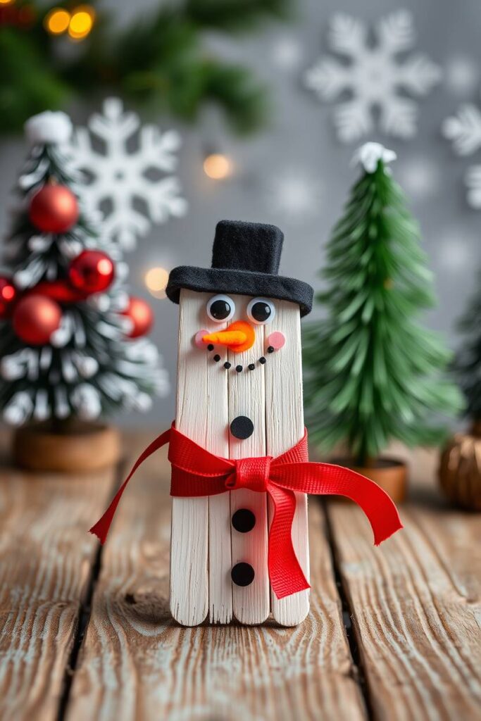 Popsicle Stick Snowman
