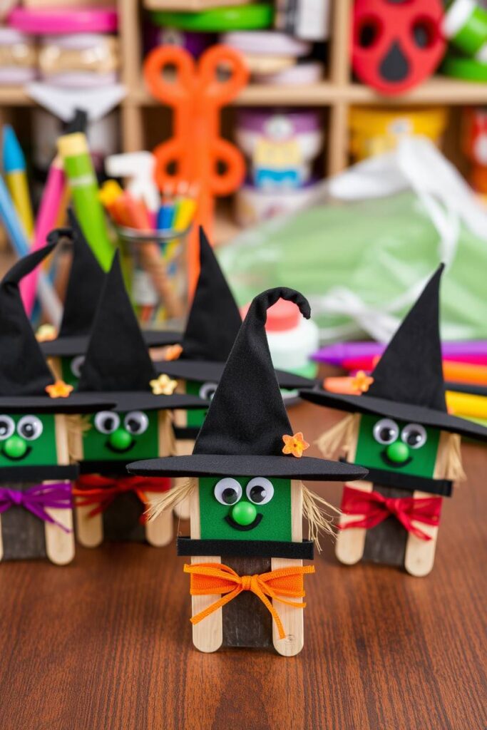 Popsicle Stick Witches