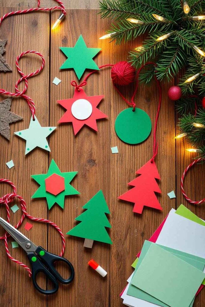 Recycled Card Ornaments