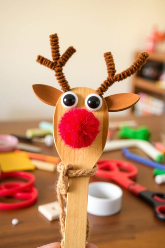Reindeer Spoon Puppet