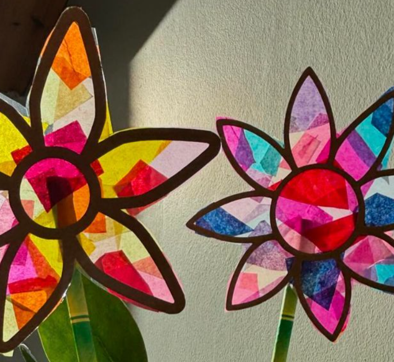 Tissue Paper Suncatchers