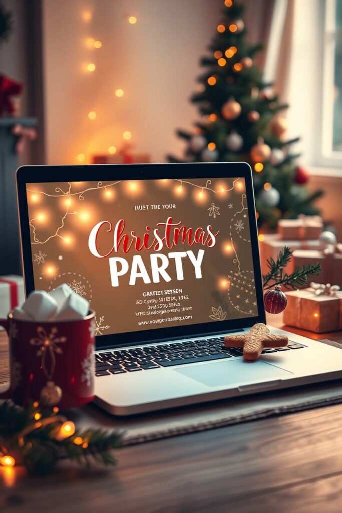 Virtual Christmas Party Invitations