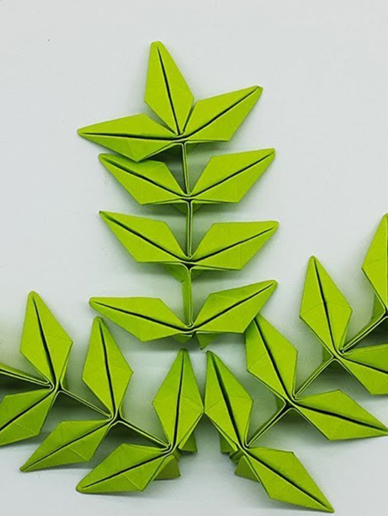 3D Paper Leaves Wall Art