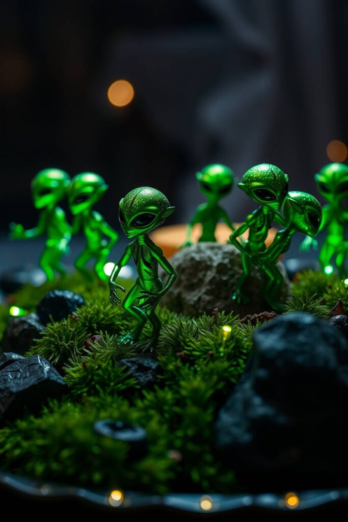 Alien Figurine Centerpieces