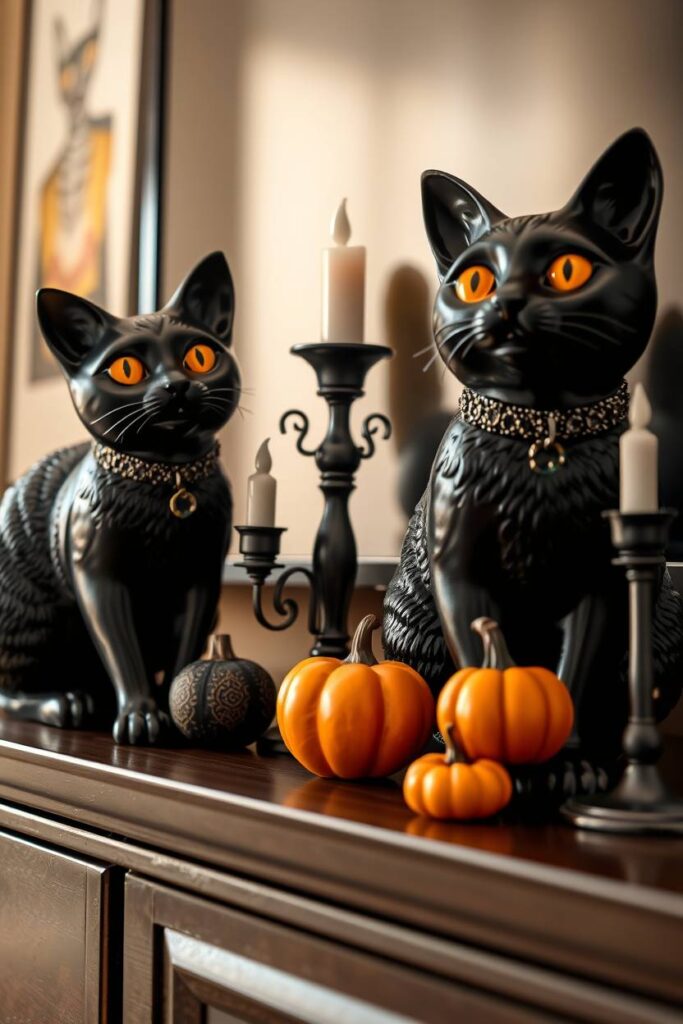 Black Cat Statues
