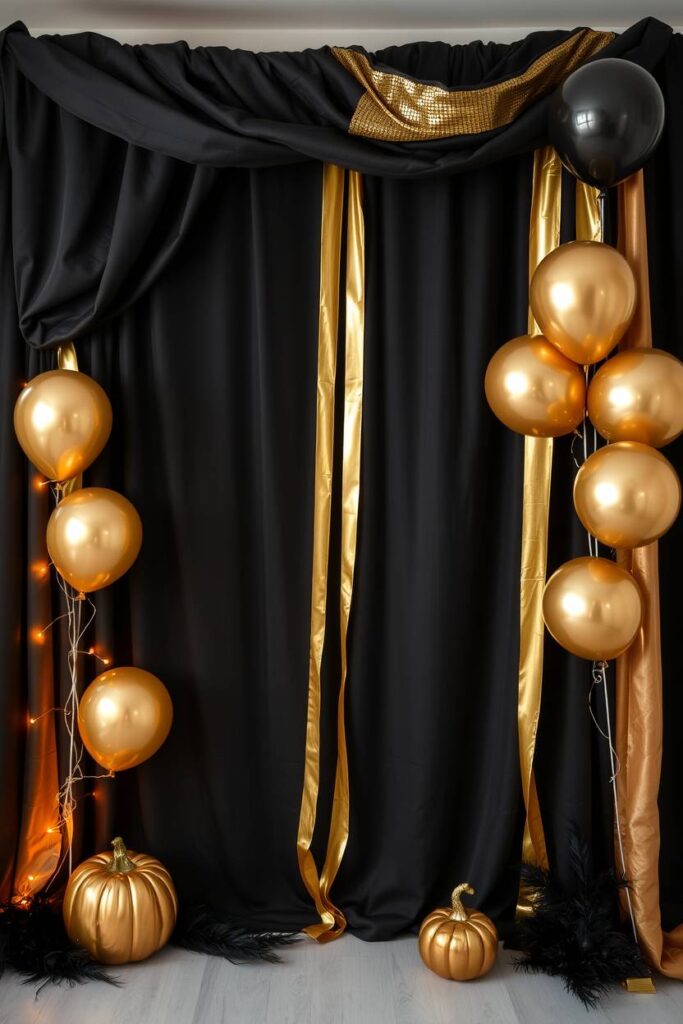 Black and Gold Glam Wall