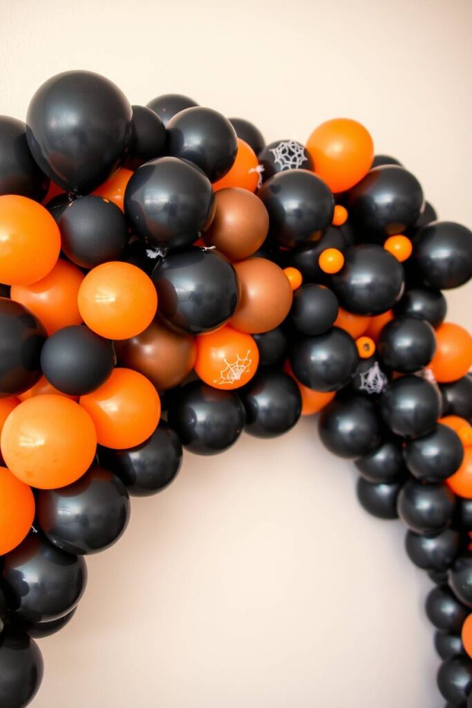 Black and Orange Balloon Garland