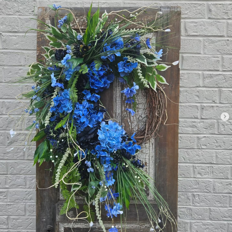 Blue Floral Wreaths