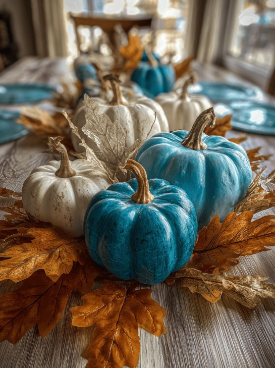 Blue Pumpkin Decorations