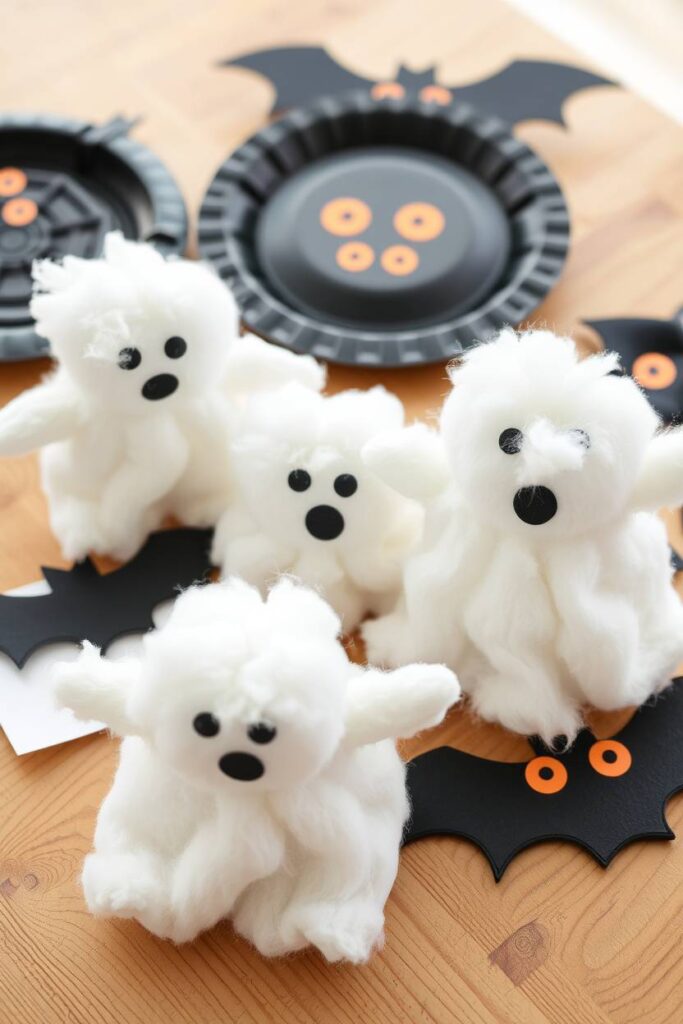 Cotton Ball Ghosts