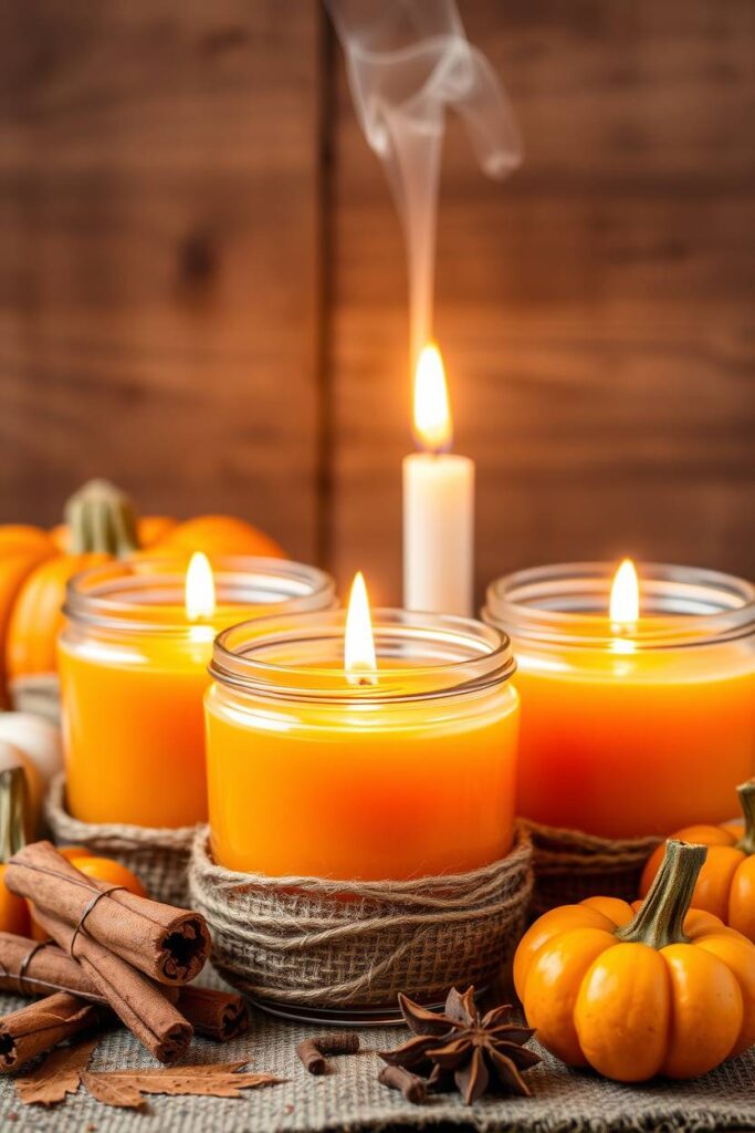 DIY Pumpkin Spice Candles