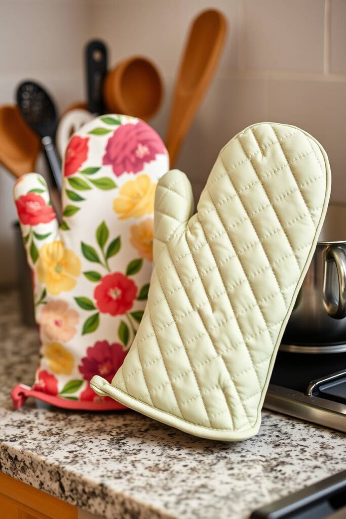 Fabric Oven Mitts