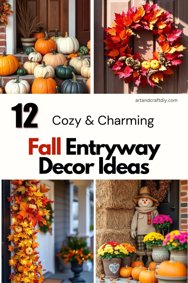 Fall Entry Ideas Cozy & Charming Fall Entryway Decor Ideas - DIY Art and Crafts Ideas