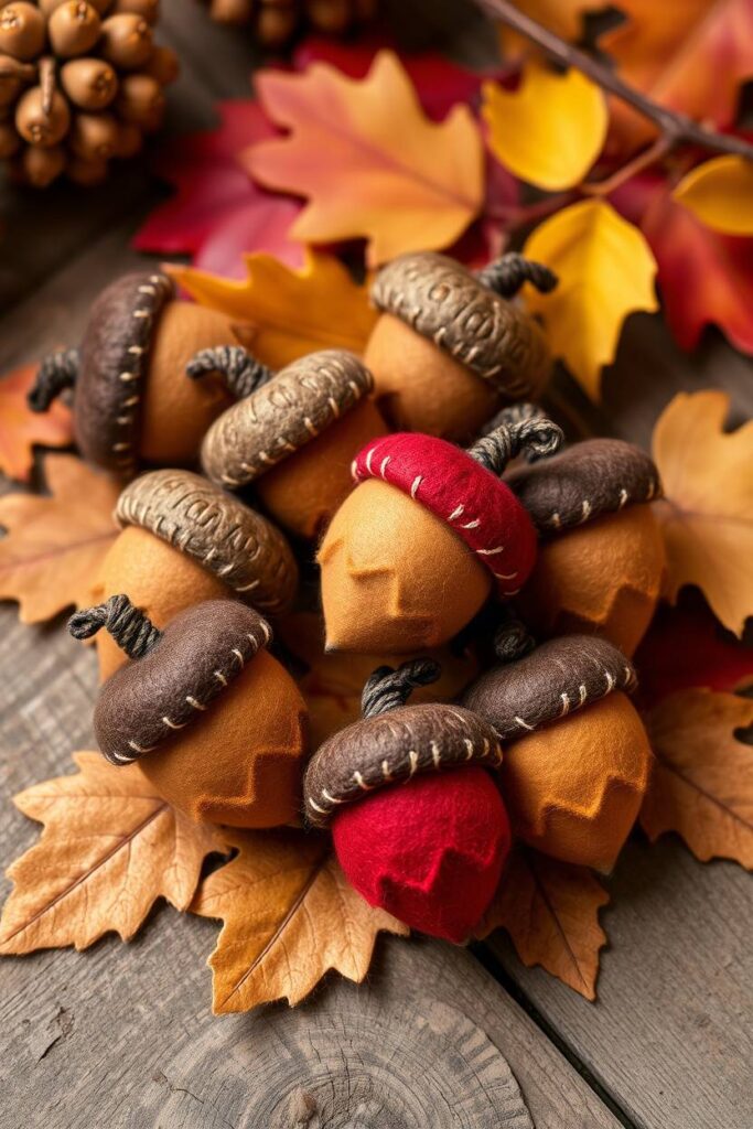 Felt Acorn Ornaments