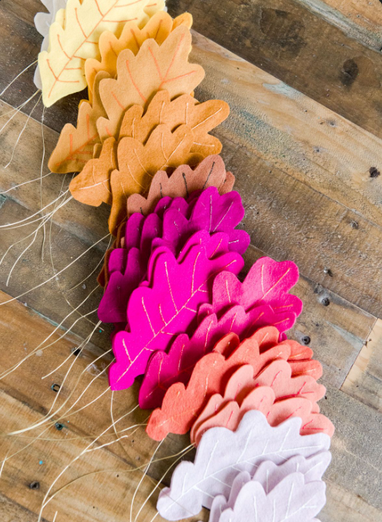 Felt Autumn Leaves Garland