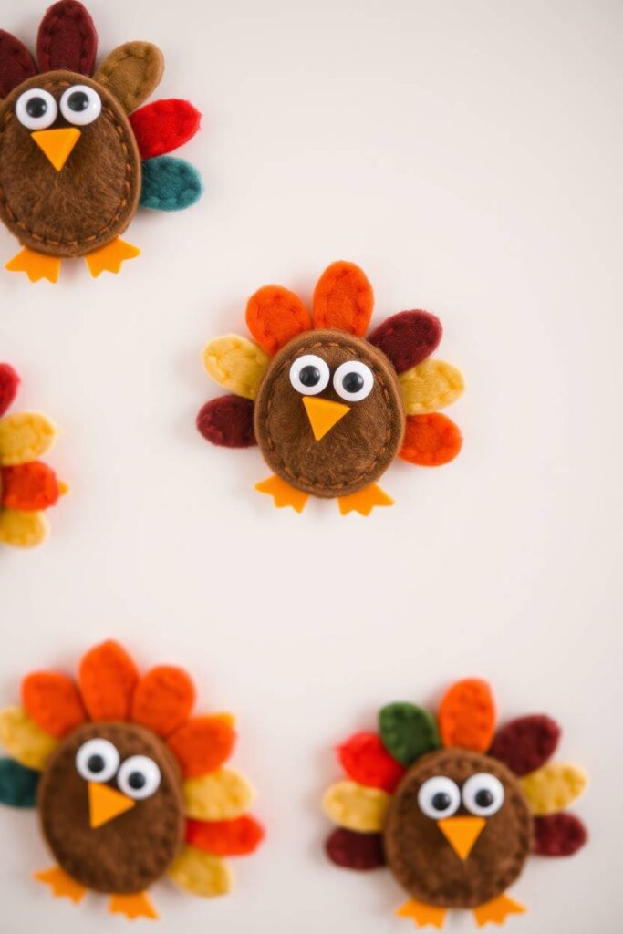 Felt Turkey Magnets