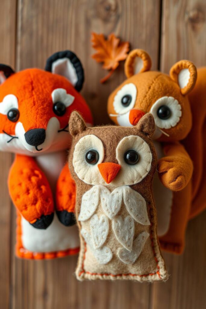 Felt Woodland Animal Puppets