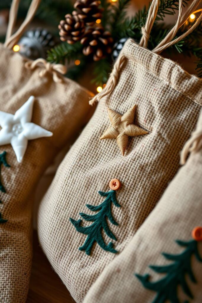 Felt and Burlap Stockings