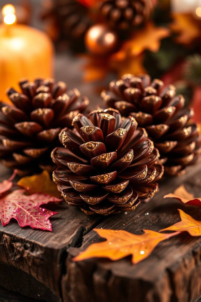 Glittered Pinecones
