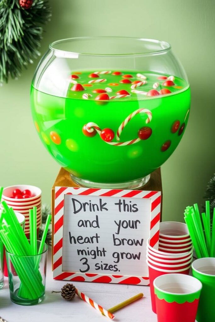 Green Grinch Punch Station