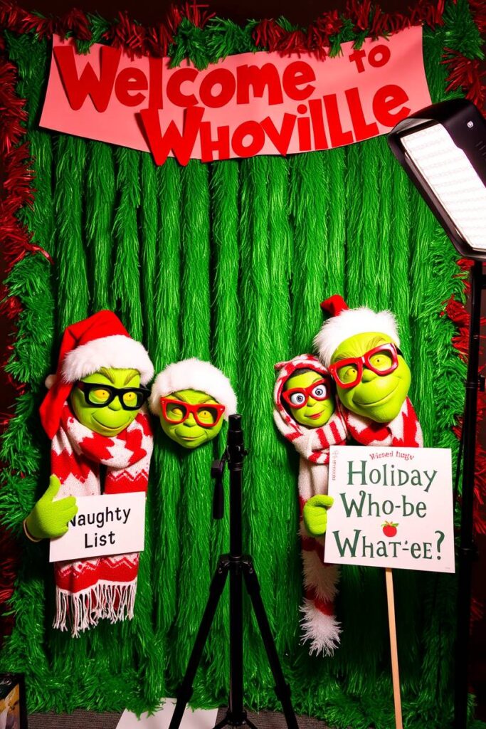 Grinch-Themed Photo Booth