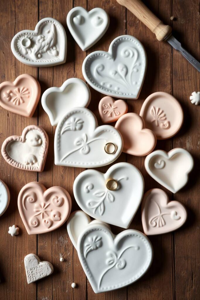 Heart-shaped trinket dishes