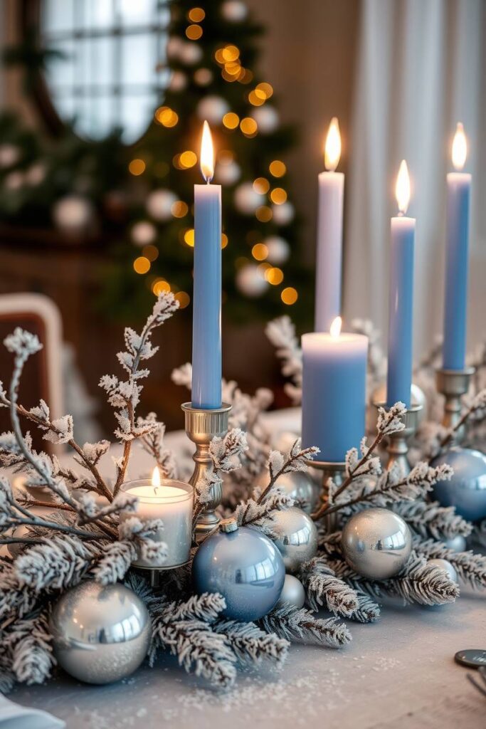Icy Blue Table Centerpiece