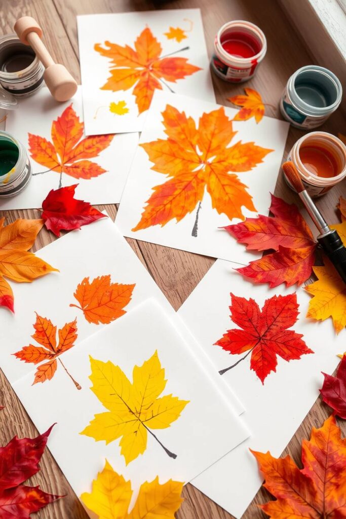 Leaf Print Stamps