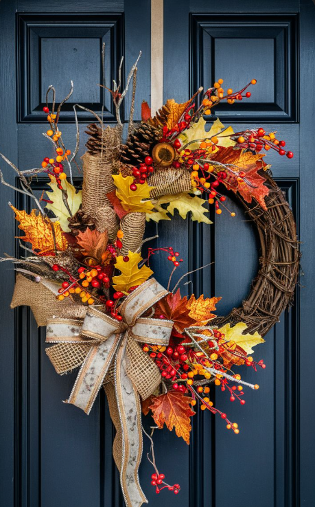 Leaf and Berry Wreath