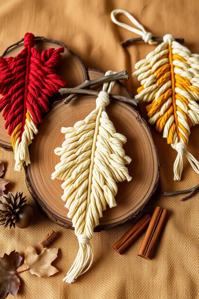 Macrame Leaf Wall Hangings