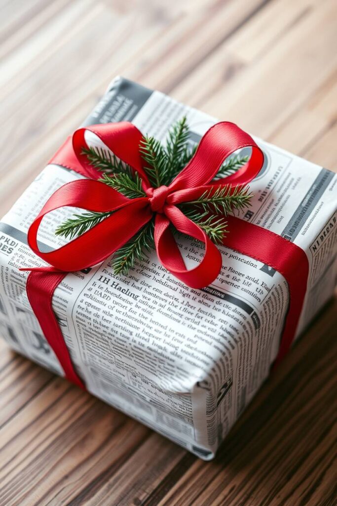 Newspaper Gift Wrap